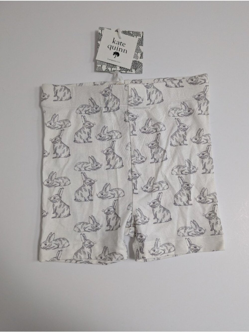 Kate Quinn Bamboo Platinum Bunnies Bike Shorts 3T Bunny Rabbit